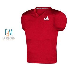 New! Classic Adidas Red Mesh Practice Football Jersey 3X